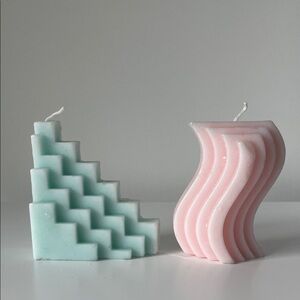 Fancy Pastel Geometric Candles